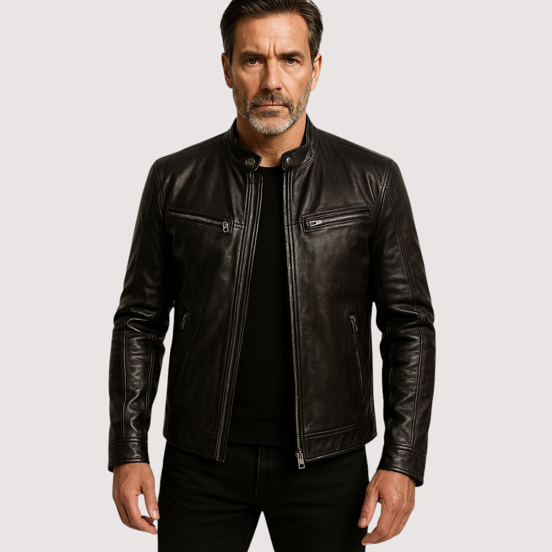 Marc™ Chaqueta de cuero para hombre.