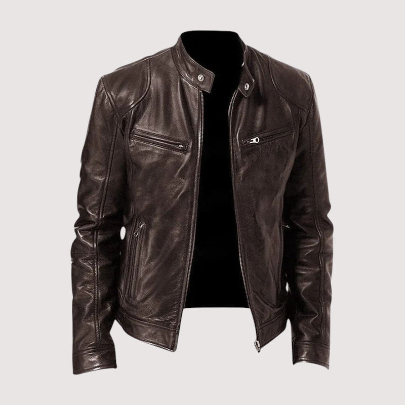 Marc™ Chaqueta de cuero para hombre.